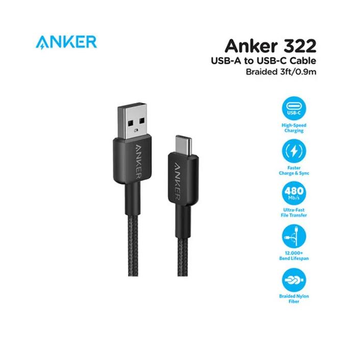 ANKER 322 USB-C to USB-C ( Braided) 1M