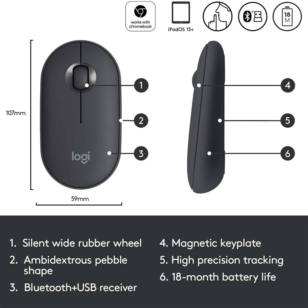 Logitech Pebble Wireless Mouse M50