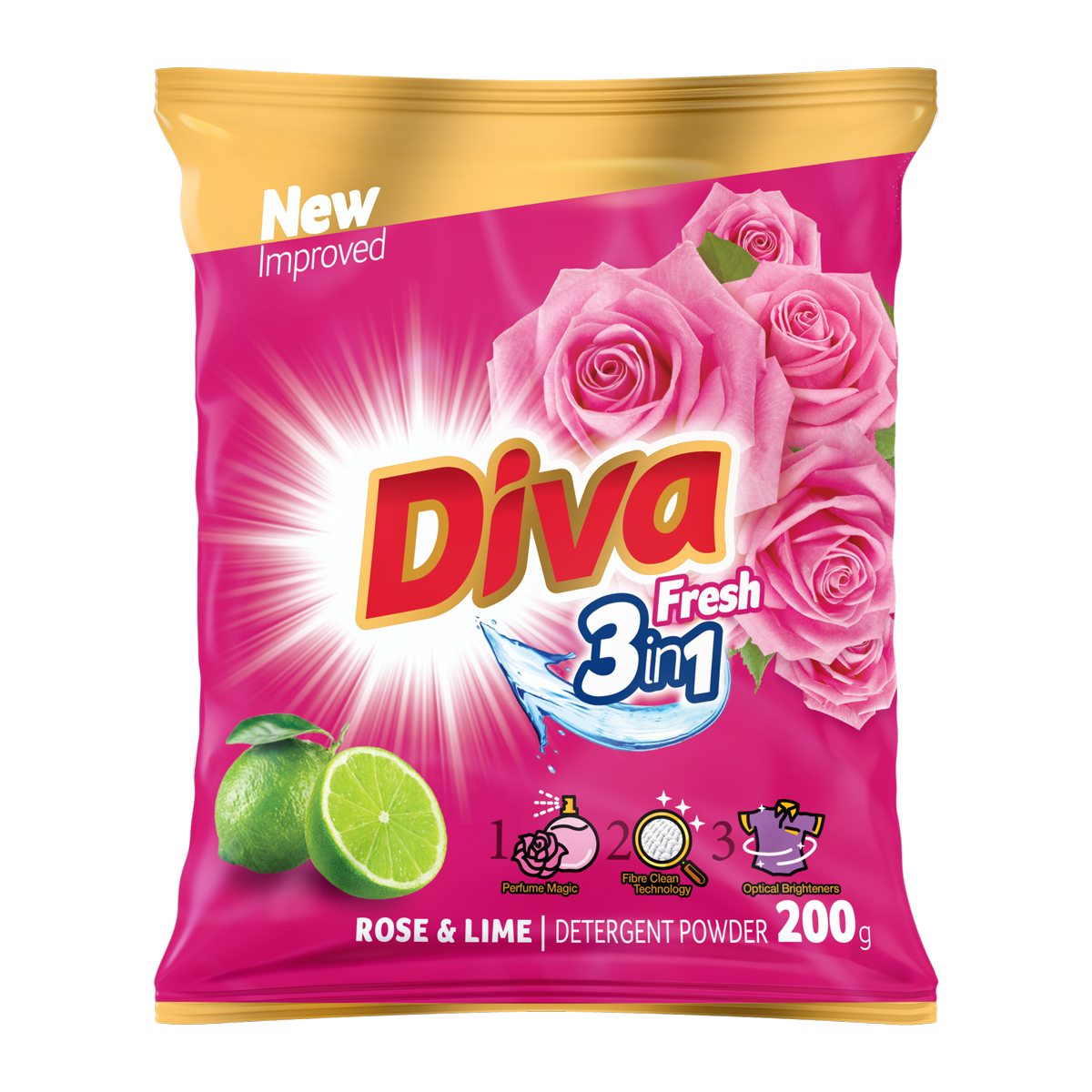 Diva Detergent powder Rose & Lime  200g