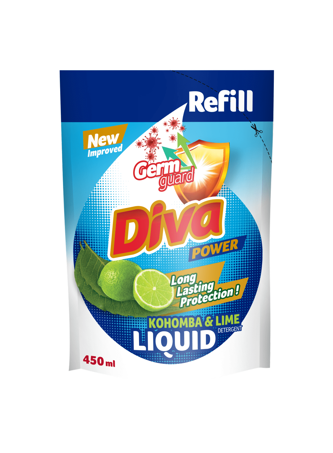 Diva Detergent power liquid  Kohomba Refill  450ml