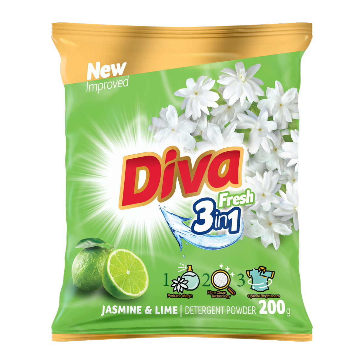 Diva Detergent powder Jesmin & Lime  200g