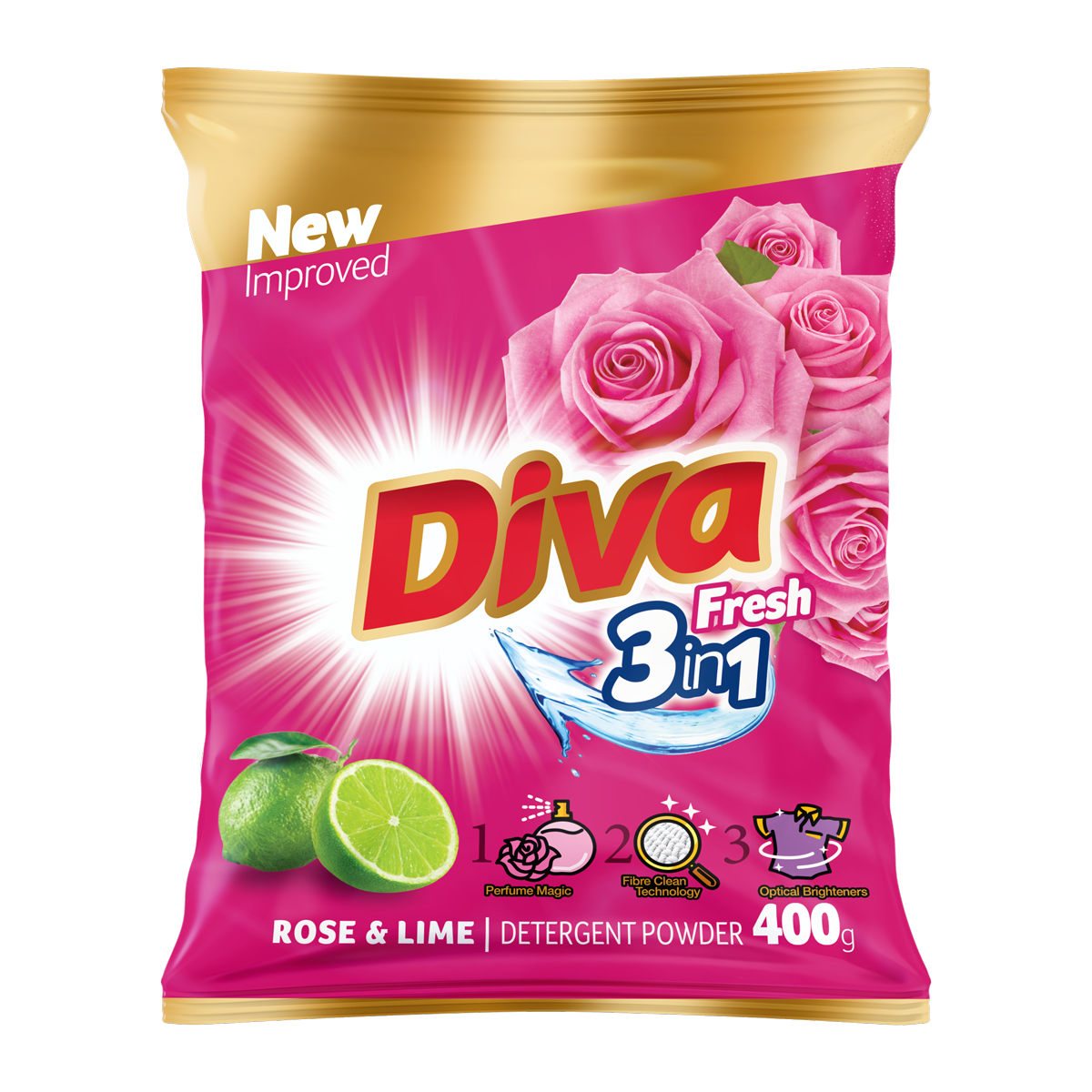 Diva Detergent powder Rose & Lime  400g